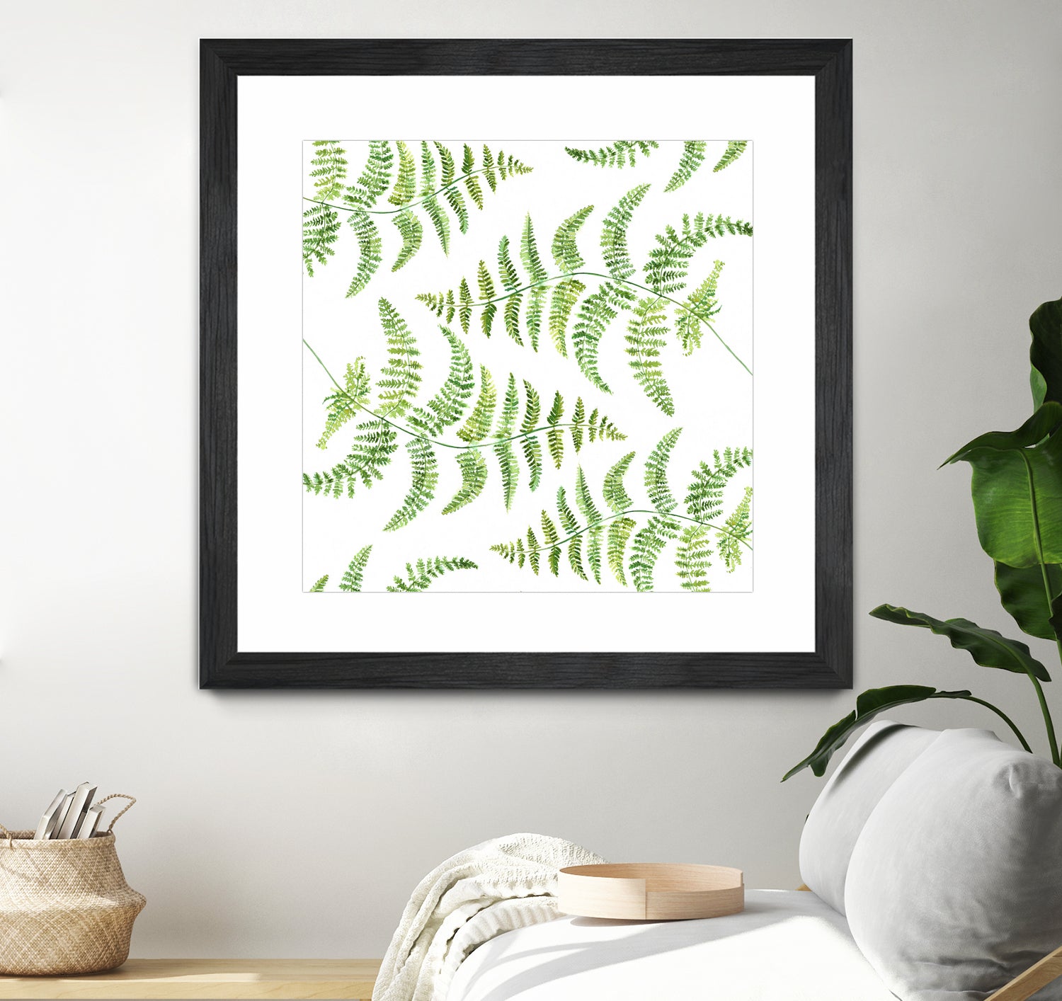 Fern pattern by Polina Ganzina on GIANT ART - white mixed media