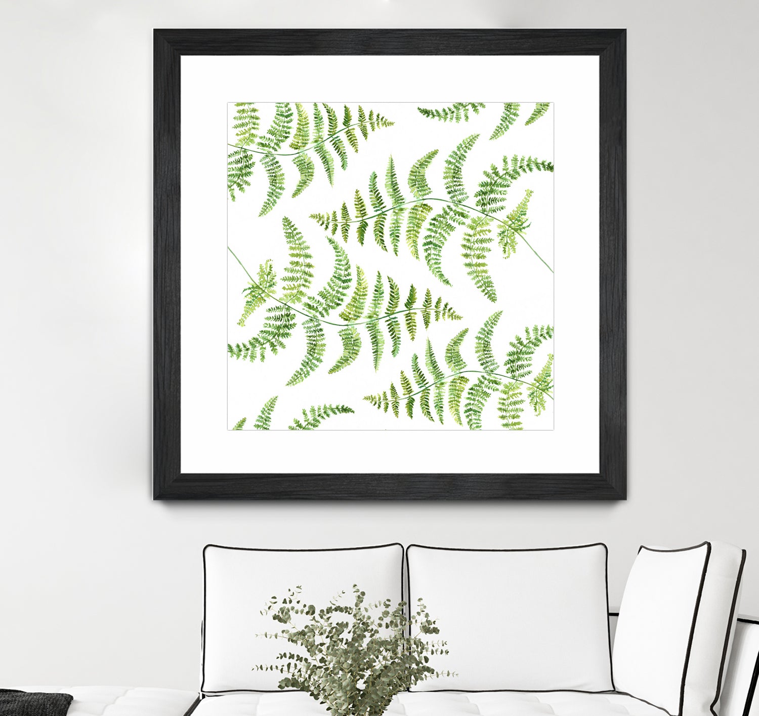 Fern pattern by Polina Ganzina on GIANT ART - white mixed media