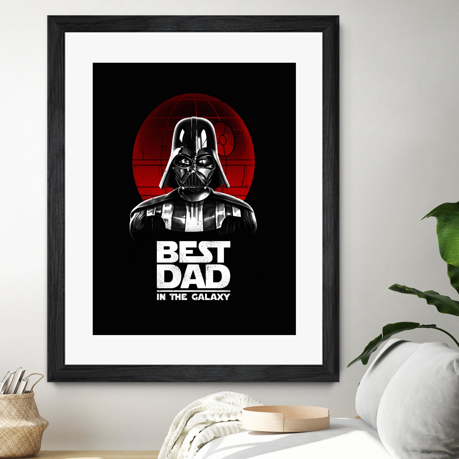 Best Dad in the Galaxy by Vincent Trinidad on GIANT ART - black digital painting