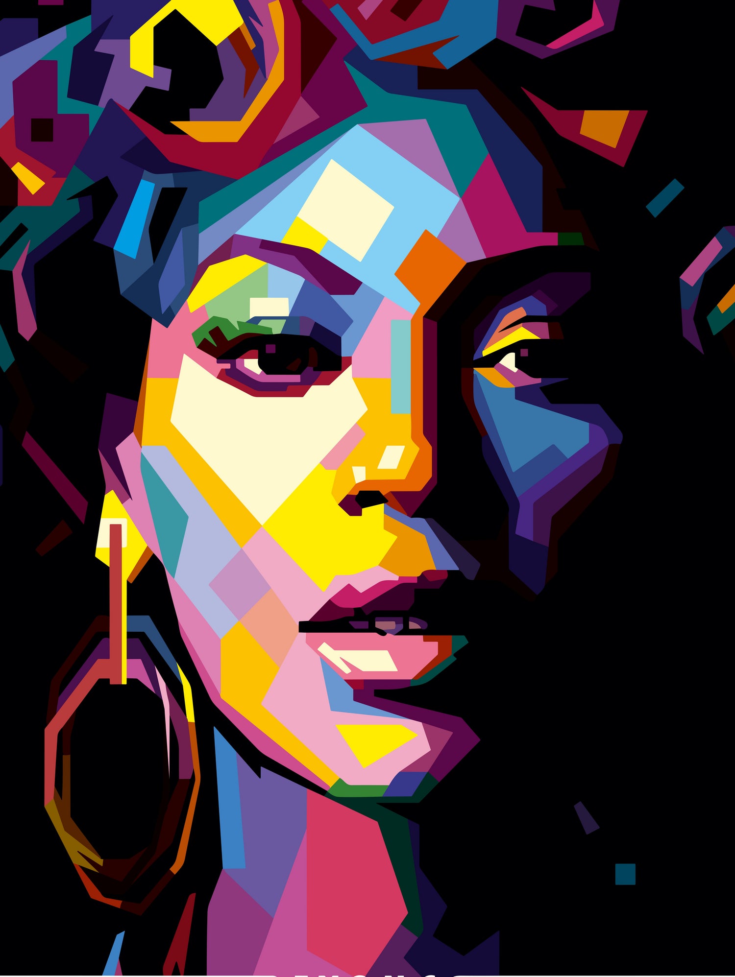 Beyonce xo by TM store 1 on GIANT ART - blue digital painting