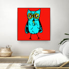 Rebel Owl by Tina Franco on GIANT ART - red digital drawing