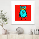 Rebel Owl by Tina Franco on GIANT ART - red digital drawing