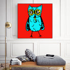 Rebel Owl by Tina Franco on GIANT ART - red digital drawing