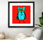 Rebel Owl by Tina Franco on GIANT ART - red digital drawing