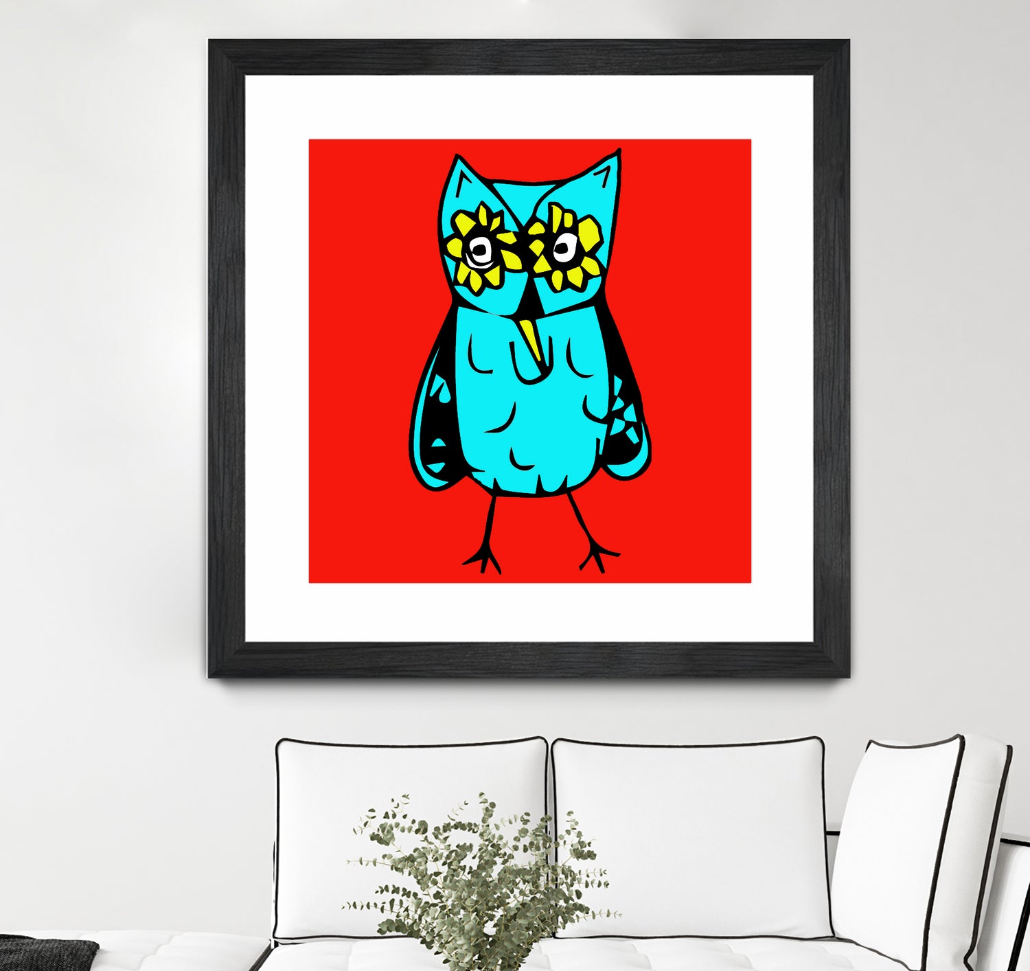 Rebel Owl by Tina Franco on GIANT ART - red digital drawing