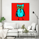 Rebel Owl by Tina Franco on GIANT ART - red digital drawing