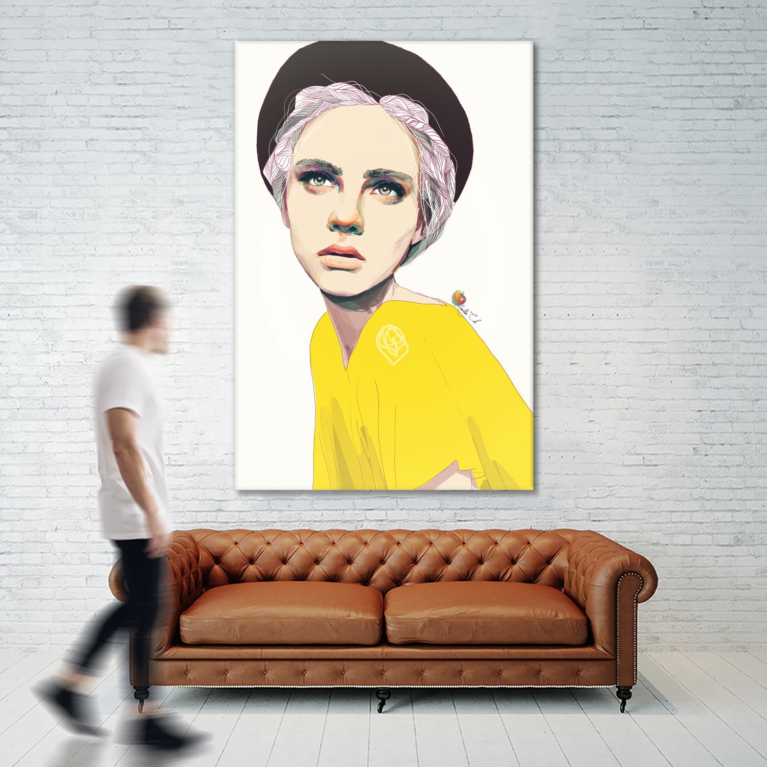 Nastya2 by Nadiia Cherkasova on GIANT ART - yellow digital drawing