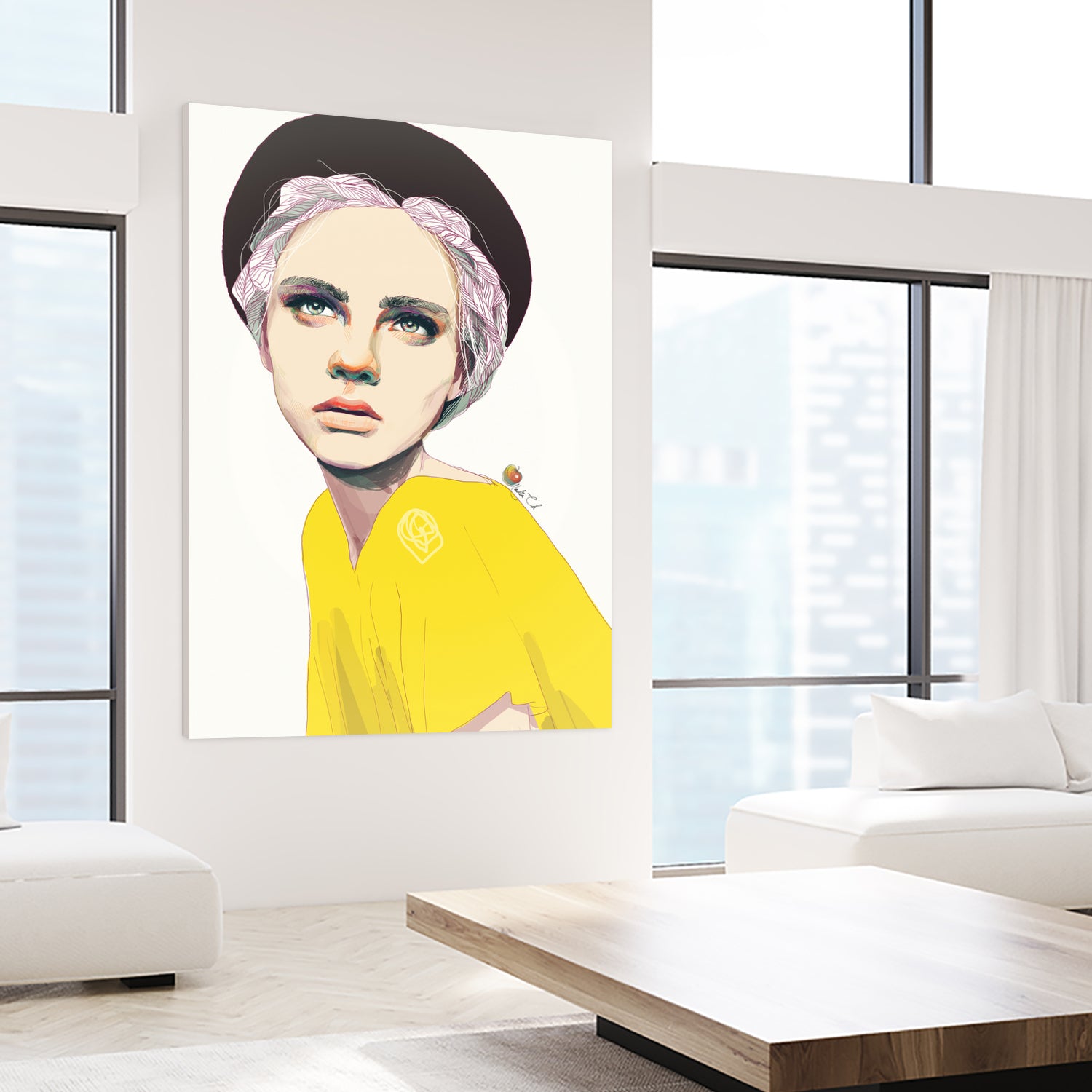 Nastya2 by Nadiia Cherkasova on GIANT ART - yellow digital drawing