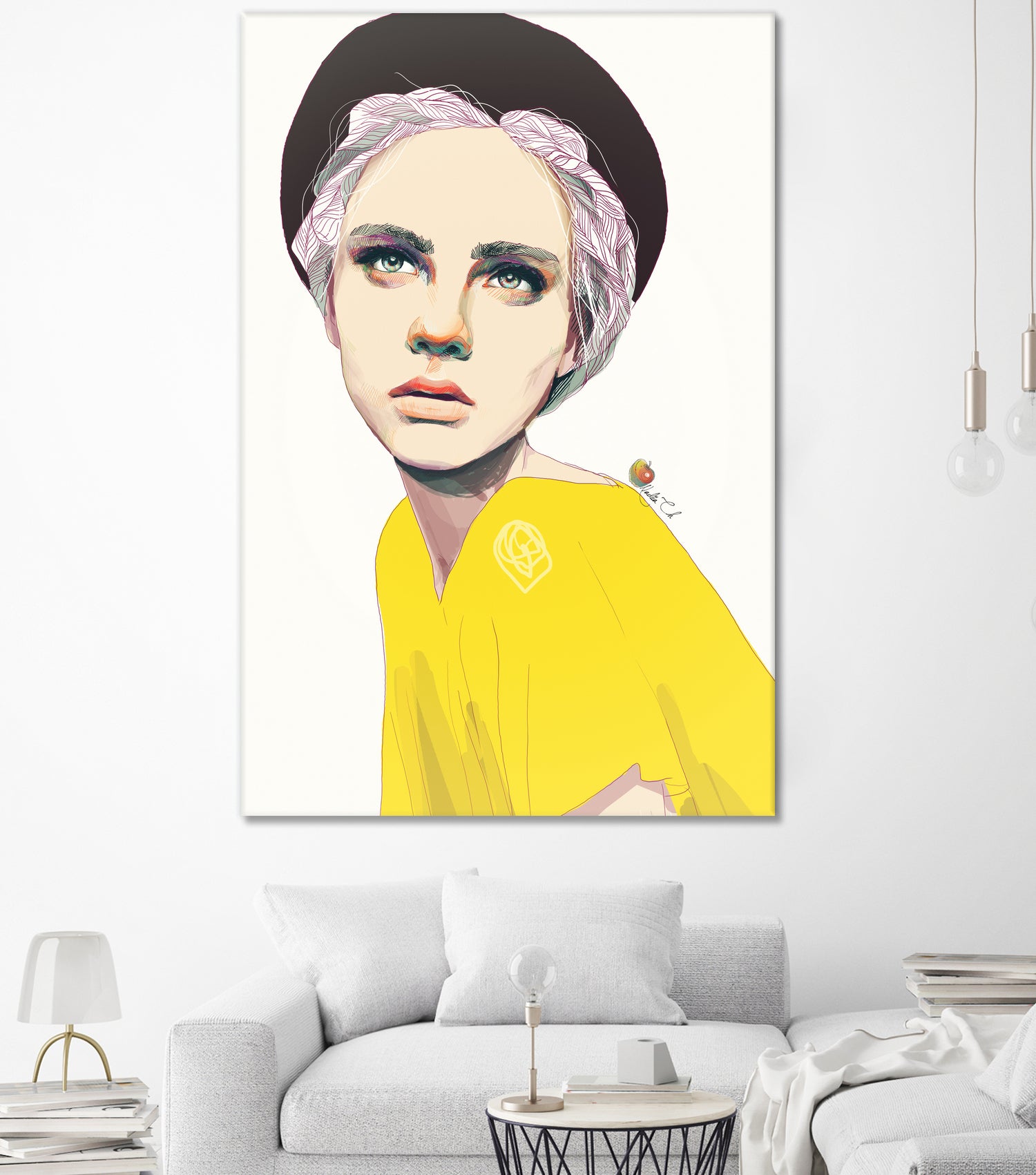 Nastya2 by Nadiia Cherkasova on GIANT ART - yellow digital drawing