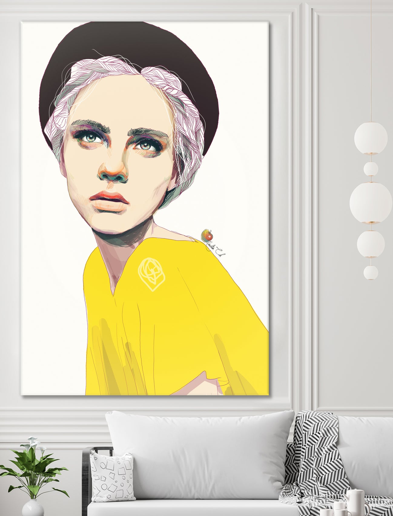 Nastya2 by Nadiia Cherkasova on GIANT ART - yellow digital drawing