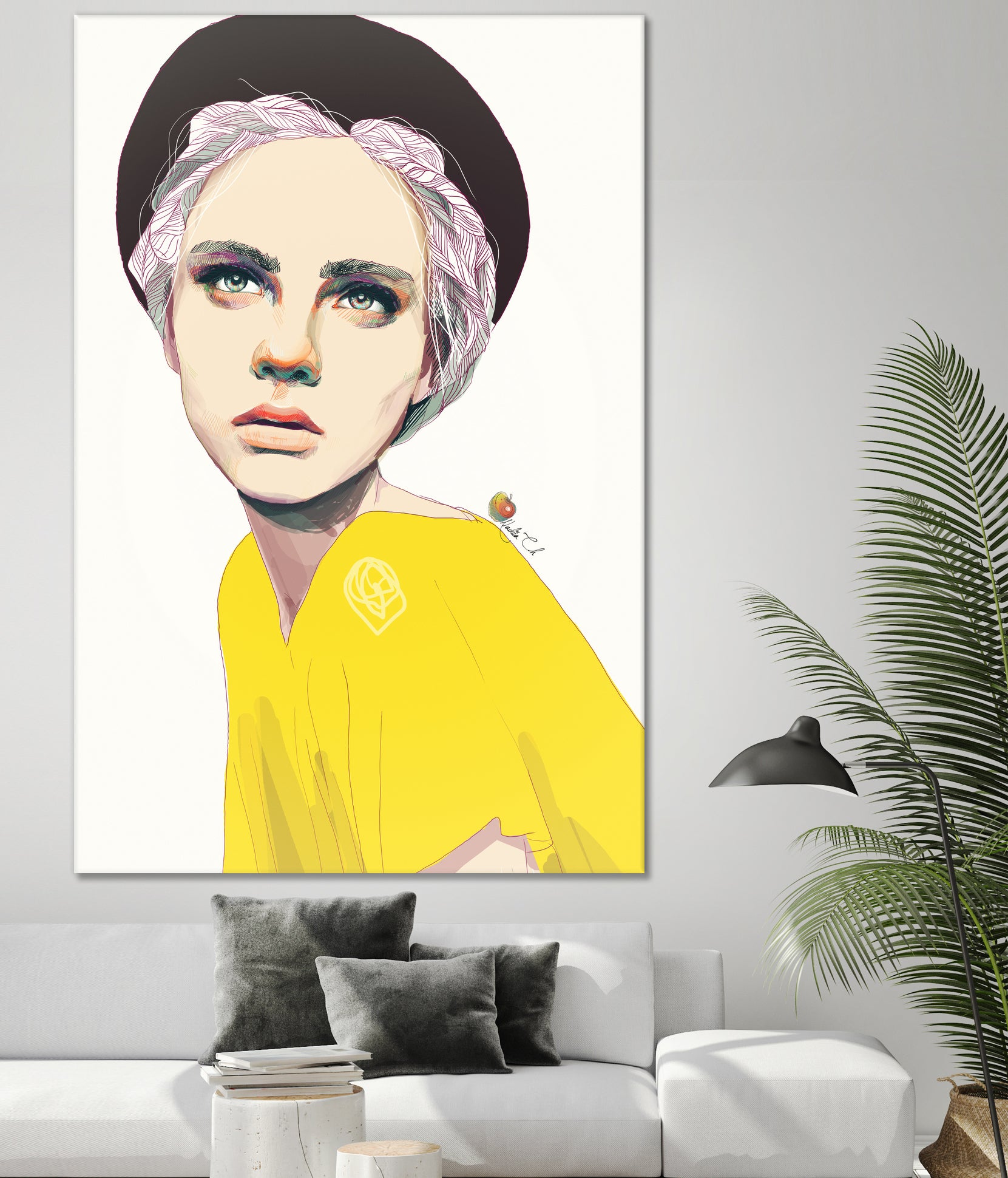 Nastya2 by Nadiia Cherkasova on GIANT ART - yellow digital drawing