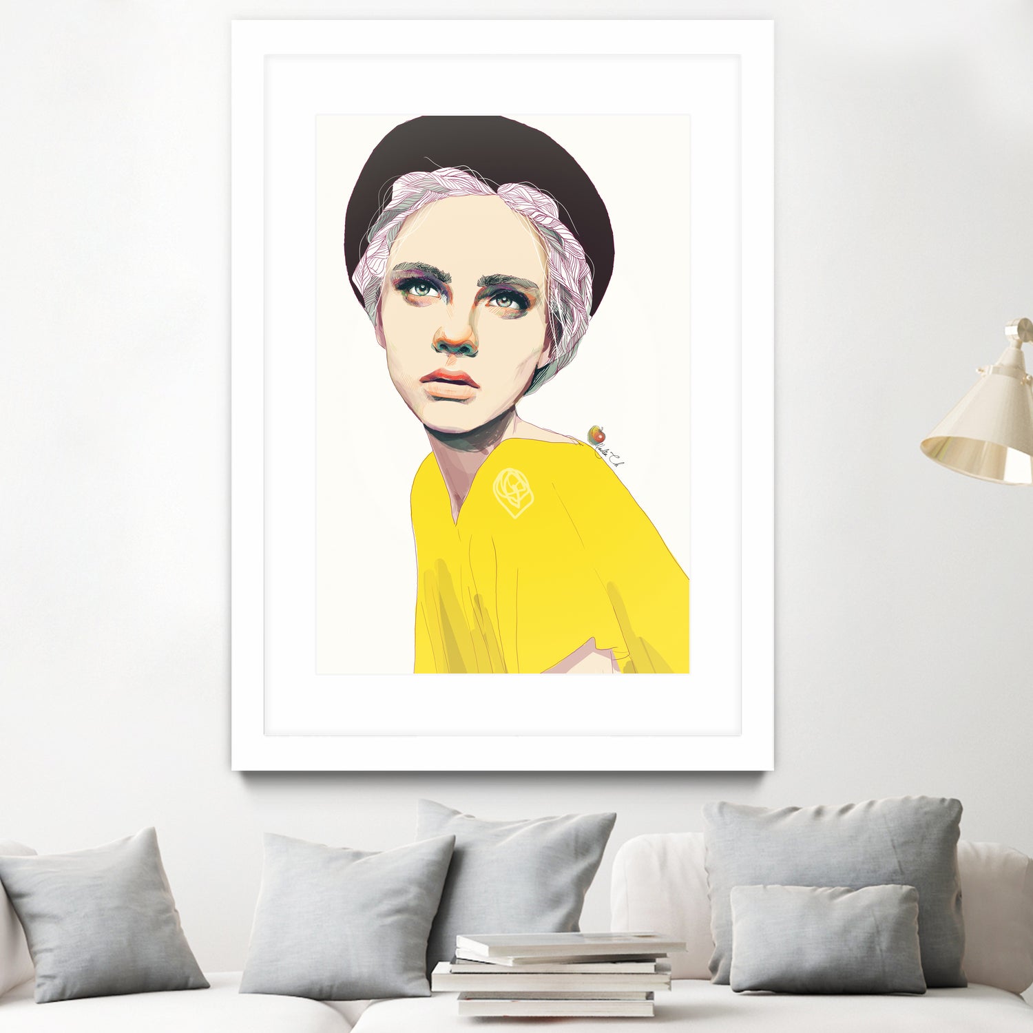 Nastya2 by Nadiia Cherkasova on GIANT ART - yellow digital drawing