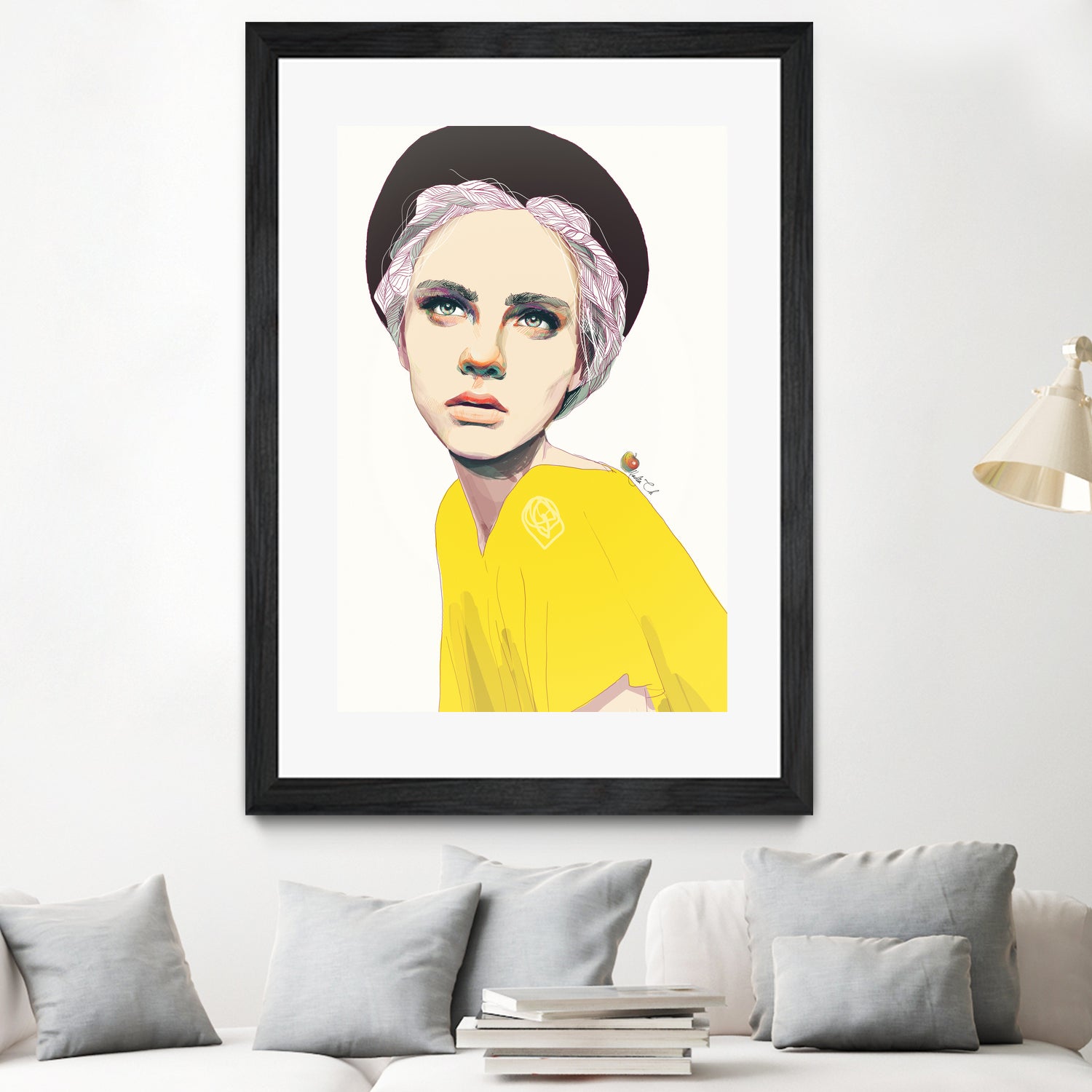 Nastya2 by Nadiia Cherkasova on GIANT ART - yellow digital drawing