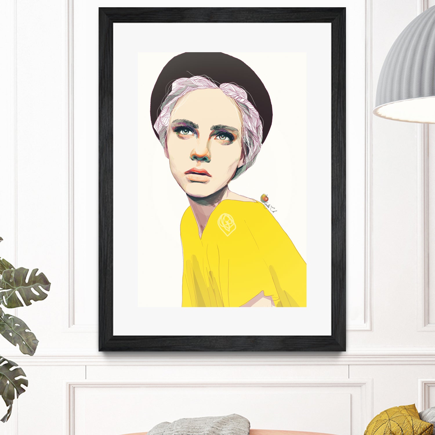 Nastya2 by Nadiia Cherkasova on GIANT ART - yellow digital drawing