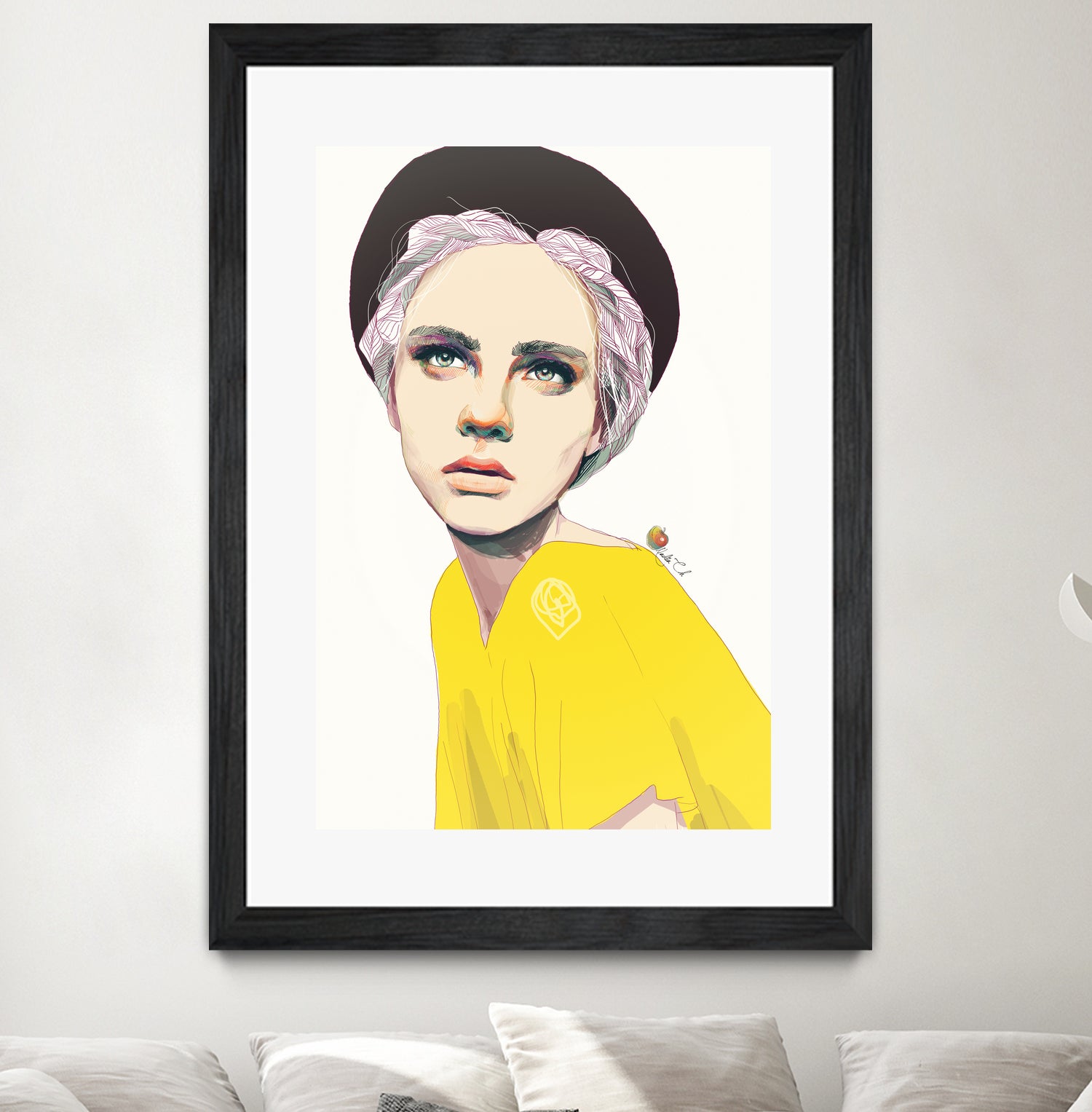 Nastya2 by Nadiia Cherkasova on GIANT ART - yellow digital drawing