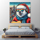 XMAS POLAR BEAR NYC 2 by OTIS PORRITT on GIANT ART - red digital painting