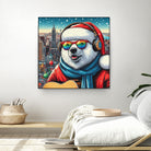 XMAS POLAR BEAR NYC 2 by OTIS PORRITT on GIANT ART - red digital painting