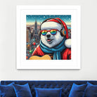 XMAS POLAR BEAR NYC 2 by OTIS PORRITT on GIANT ART - red digital painting