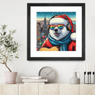 XMAS POLAR BEAR NYC 2 by OTIS PORRITT on GIANT ART - red digital painting