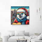 XMAS POLAR BEAR NYC 2 by OTIS PORRITT on GIANT ART - red digital painting