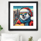 XMAS POLAR BEAR NYC 2 by OTIS PORRITT on GIANT ART - red digital painting