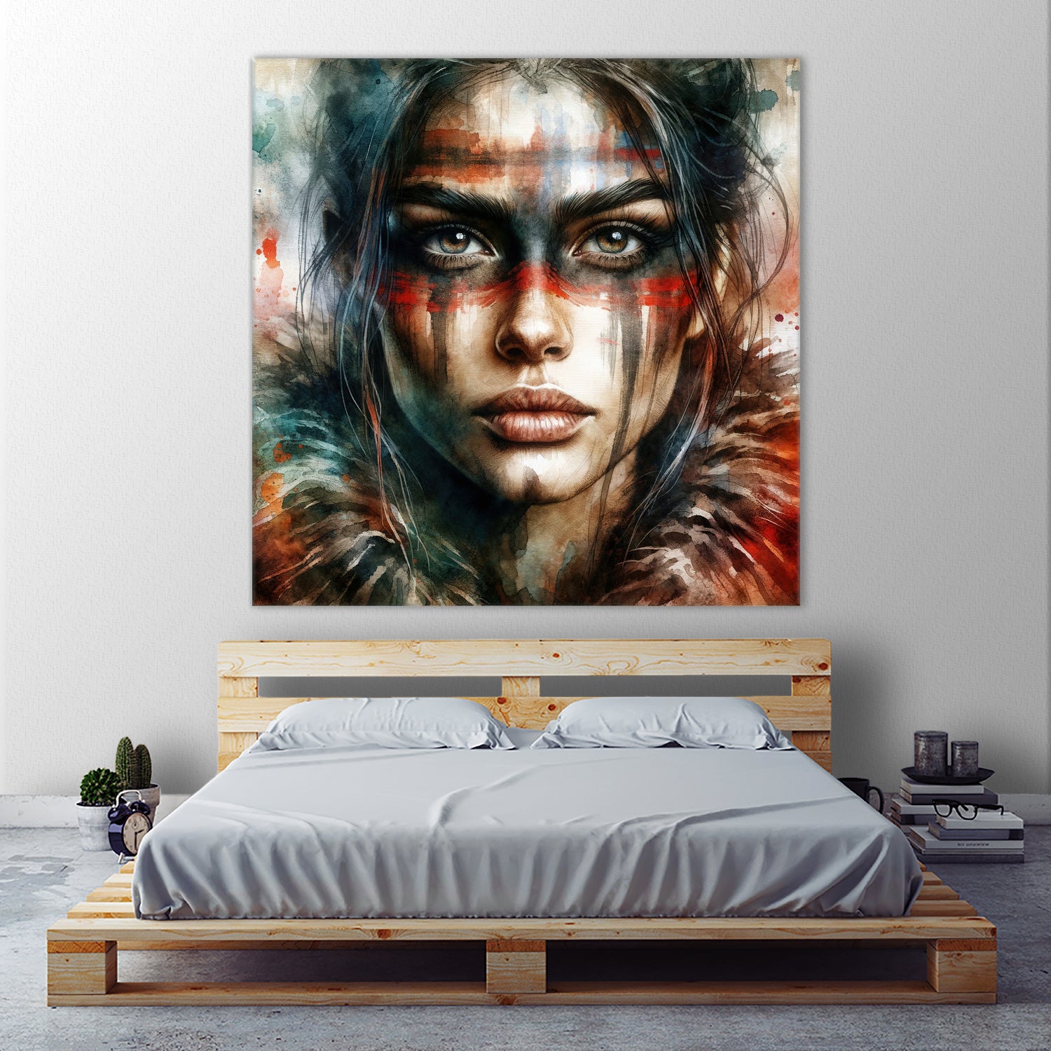 Watercolor Warrior Woman #2 by Isabel Cerdá Muñoz on GIANT ART - red digital painting