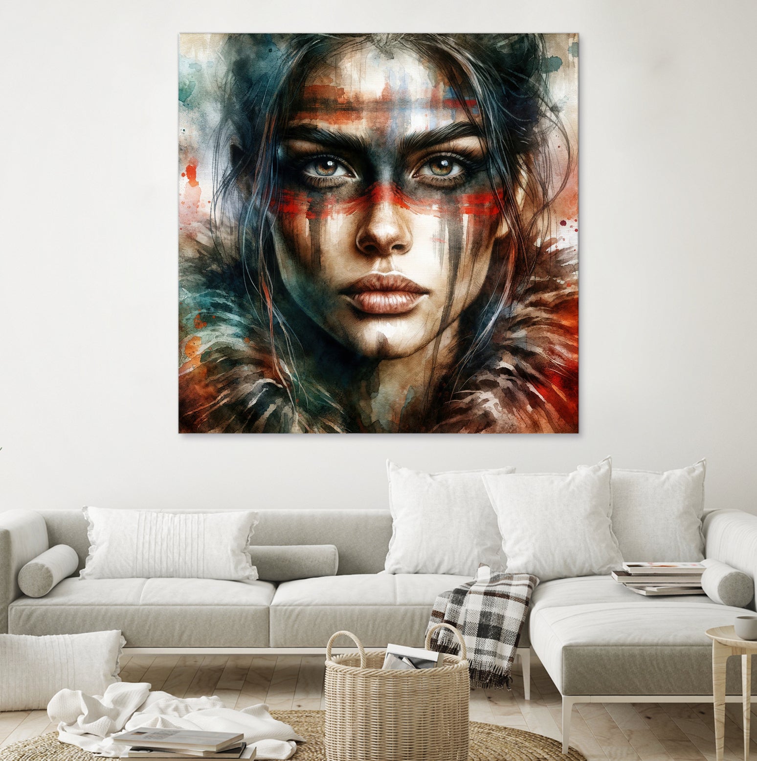 Watercolor Warrior Woman #2 by Isabel Cerdá Muñoz on GIANT ART - red digital painting