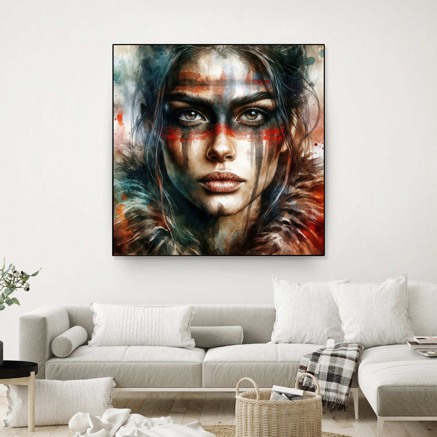 Watercolor Warrior Woman #2 by Isabel Cerdá Muñoz on GIANT ART - red digital painting