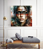 Watercolor Warrior Woman #2 by Isabel Cerdá Muñoz on GIANT ART - red digital painting