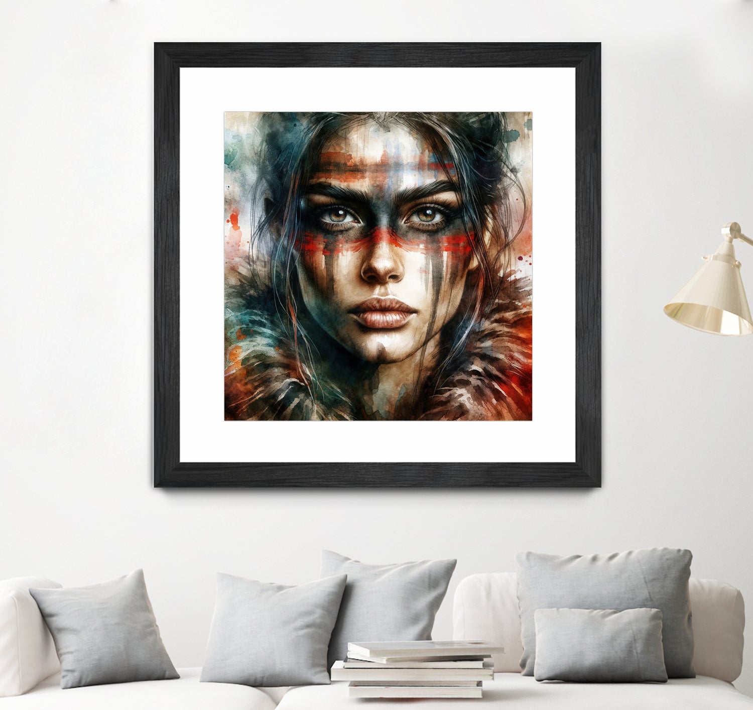 Watercolor Warrior Woman #2 by Isabel Cerdá Muñoz on GIANT ART - red digital painting