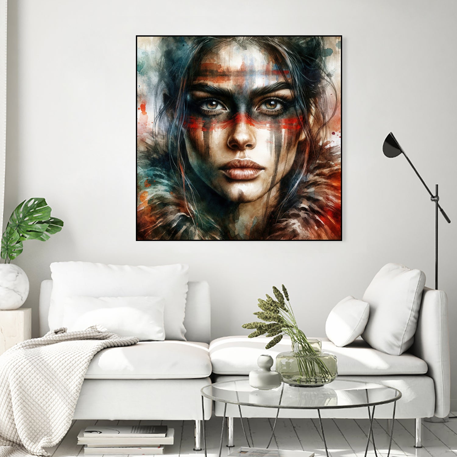 Watercolor Warrior Woman #2 by Isabel Cerdá Muñoz on GIANT ART - red digital painting