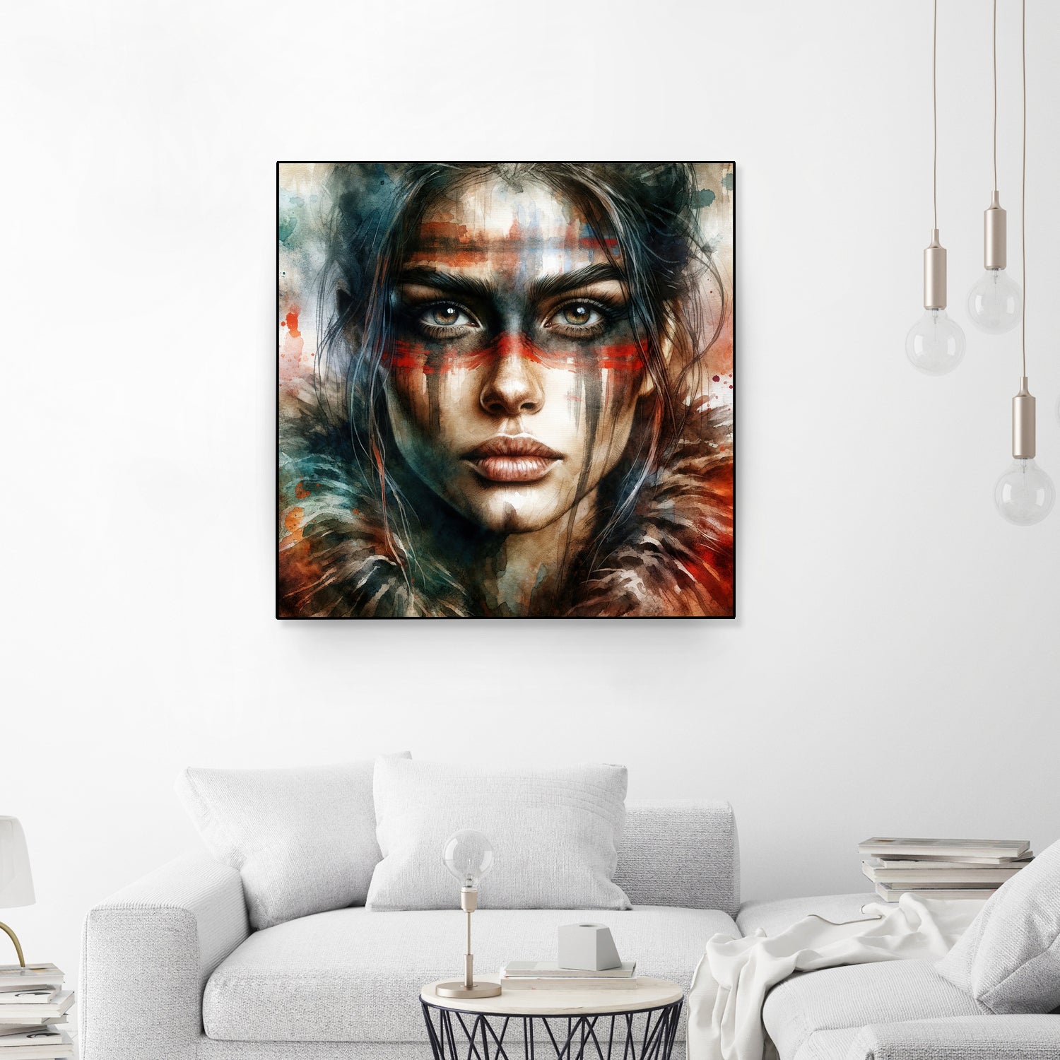 Watercolor Warrior Woman #2 by Isabel Cerdá Muñoz on GIANT ART - red digital painting