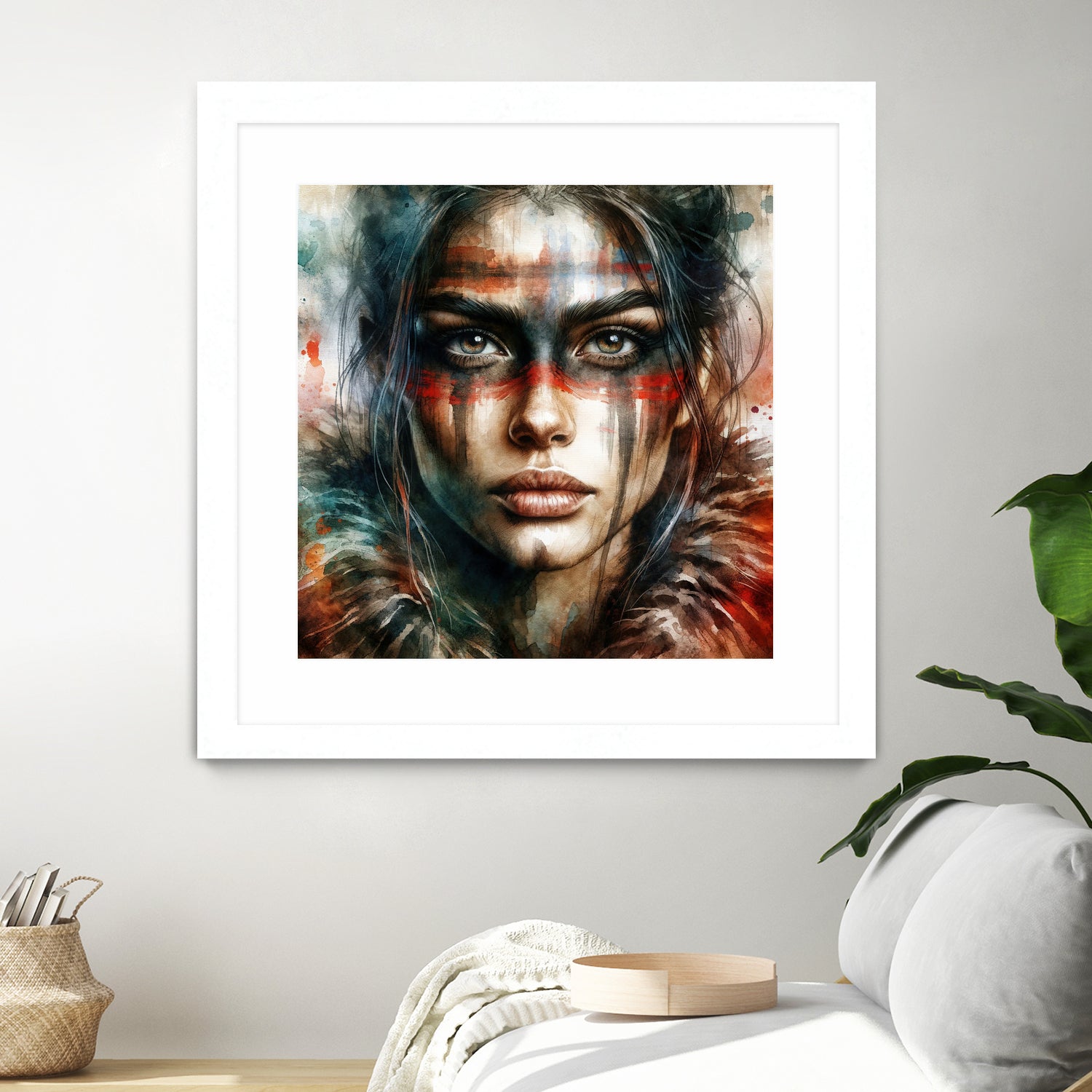 Watercolor Warrior Woman #2 by Isabel Cerdá Muñoz on GIANT ART - red digital painting