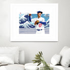 Ohtani Great Wave by Claudia Labarca on GIANT ART - blue digital painting