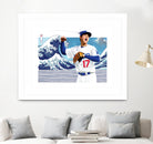 Ohtani Great Wave by Claudia Labarca on GIANT ART - blue digital painting