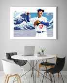 Ohtani Great Wave by Claudia Labarca on GIANT ART - blue digital painting
