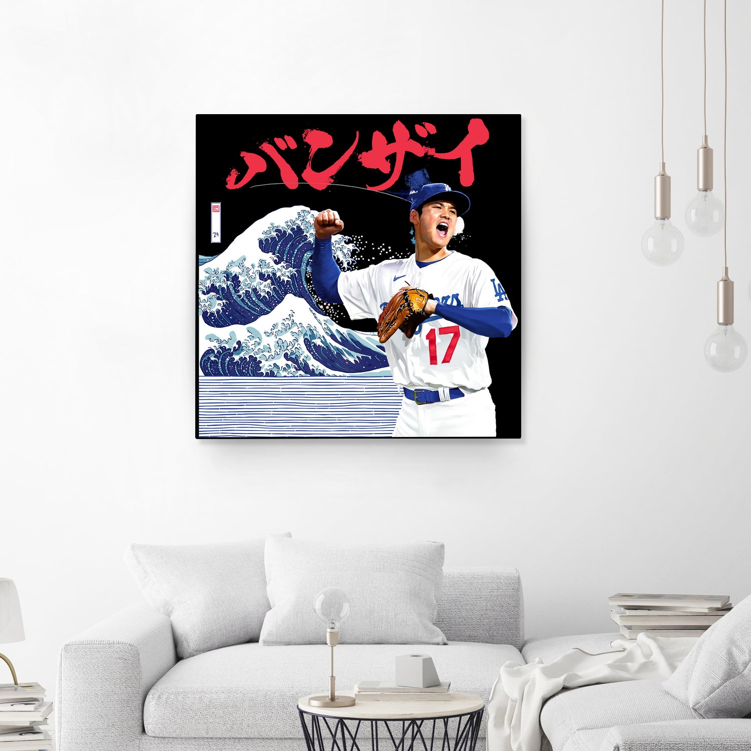 Ohtani BANZAI by Claudia Labarca on GIANT ART - blue digital painting