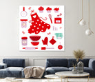 New folk original ICONOGRAPHY in Shop by Bee and Glow ART Illustrations on GIANT ART - red digital drawing