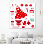 New folk original ICONOGRAPHY in Shop by Bee and Glow ART Illustrations on GIANT ART - red digital drawing