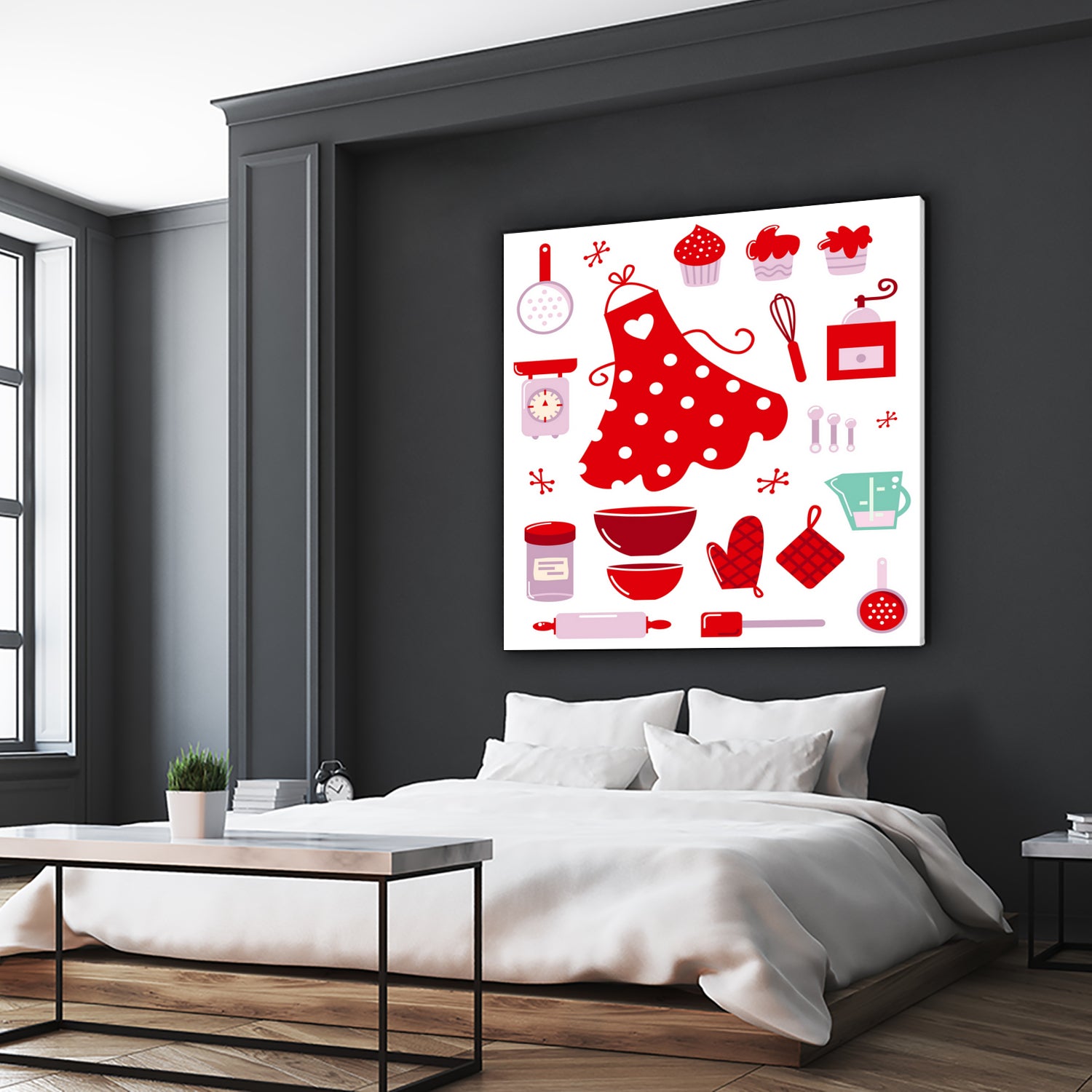 New folk original ICONOGRAPHY in Shop by Bee and Glow ART Illustrations on GIANT ART - red digital drawing