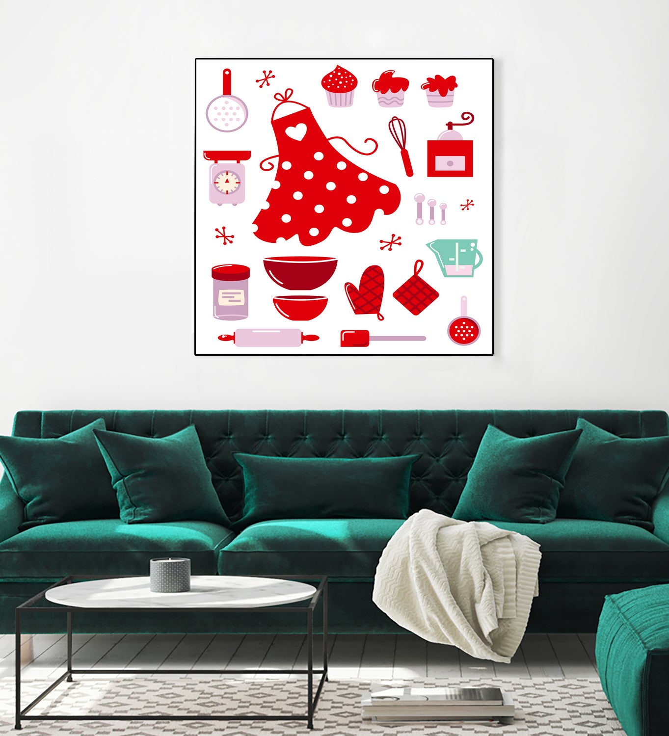 New folk original ICONOGRAPHY in Shop by Bee and Glow ART Illustrations on GIANT ART - red digital drawing