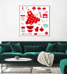 New folk original ICONOGRAPHY in Shop by Bee and Glow ART Illustrations on GIANT ART - red digital drawing