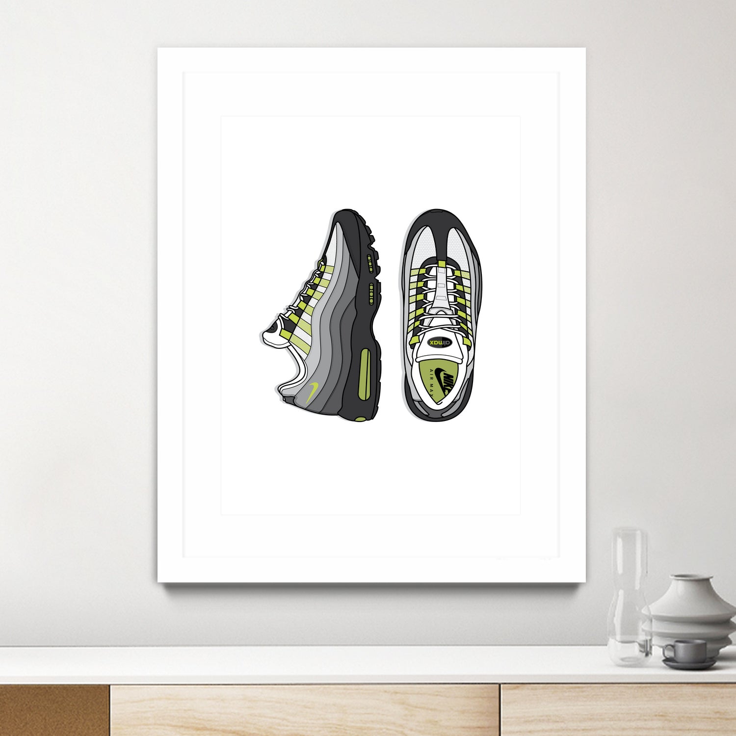 Nike AM95 by Herinson Alvarez on GIANT ART - white digital drawing