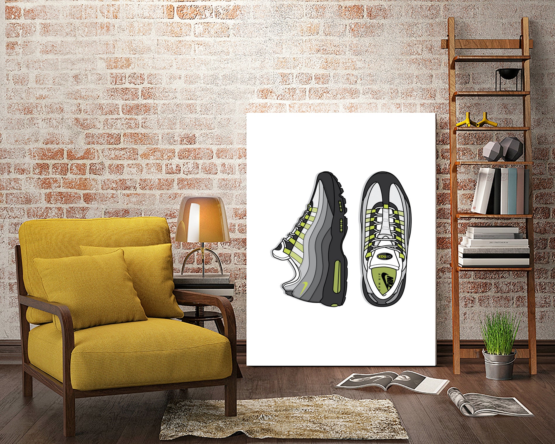 Nike AM95 by Herinson Alvarez on GIANT ART - white digital drawing