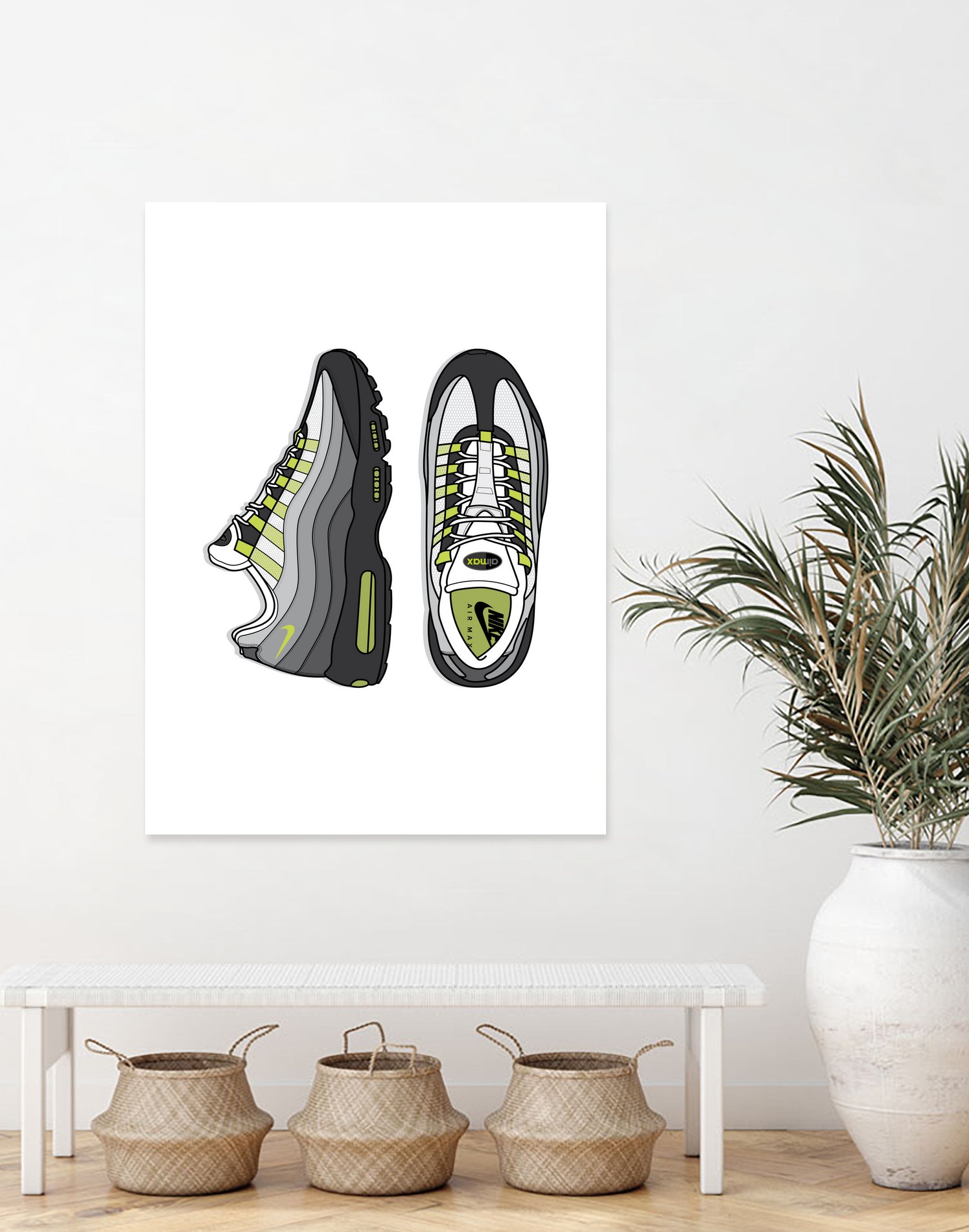 Nike AM95 by Herinson Alvarez on GIANT ART - white digital drawing