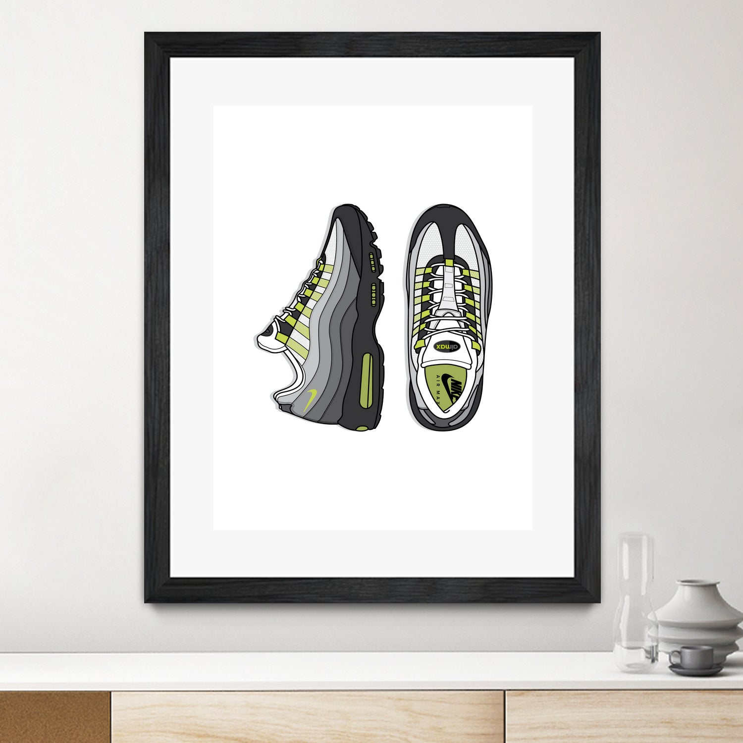 Nike AM95 by Herinson Alvarez on GIANT ART - white digital drawing