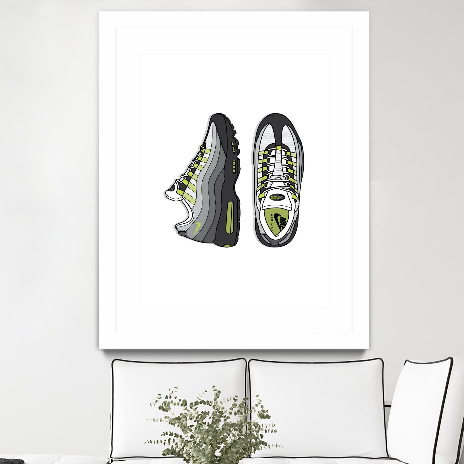 Nike AM95 by Herinson Alvarez on GIANT ART - white digital drawing