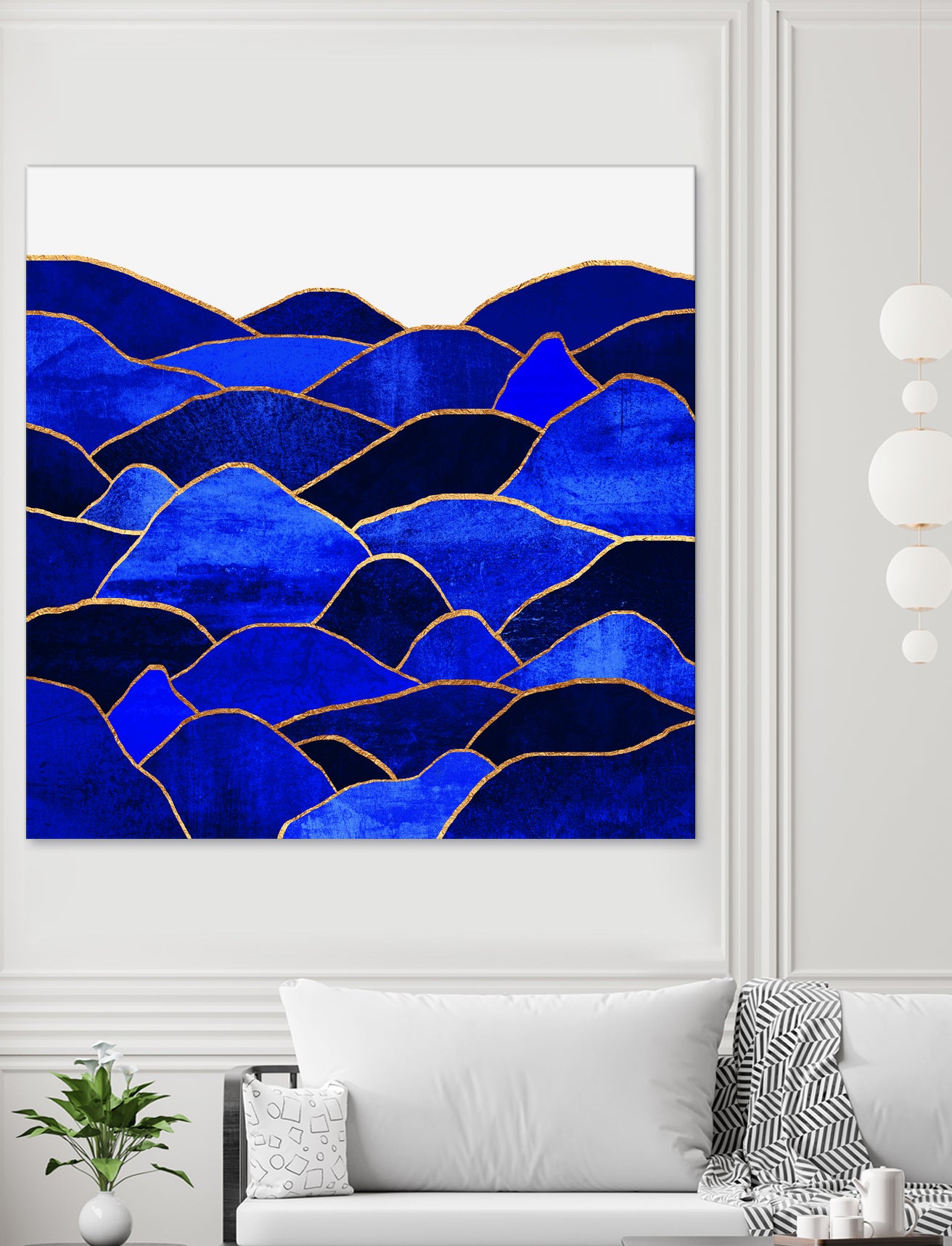 Blue Hills by Elisabeth Fredriksson on GIANT ART - blue mixed media