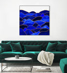 Blue Hills by Elisabeth Fredriksson on GIANT ART - blue mixed media