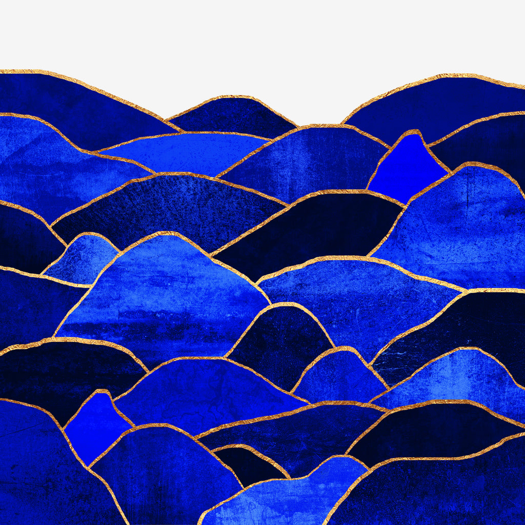 Blue Hills by Elisabeth Fredriksson on GIANT ART - blue mixed media